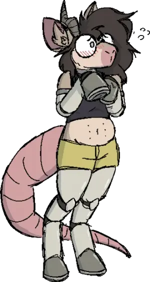 pebble being shy and blushy