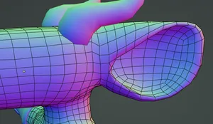 a wireframe of the same ear, now completely redone with even sizes, better flow and a layout that makes sense..