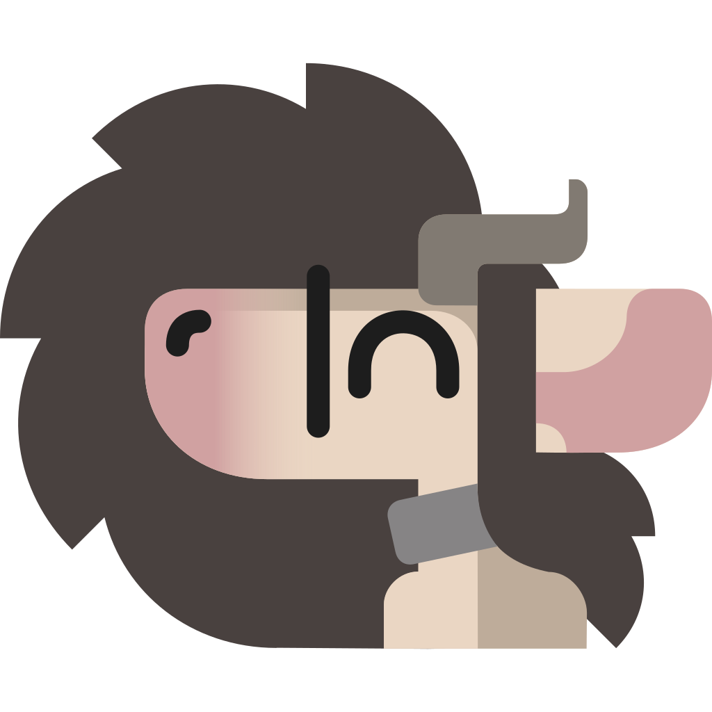 an icon of pebble's sona, looking happy